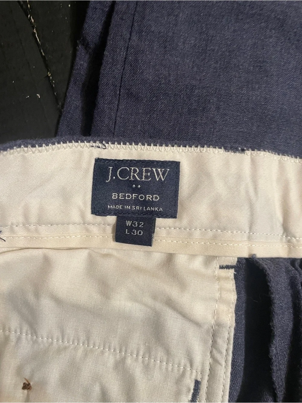 J.Crew Bedford Men’s Slim Dress Pants in Navy